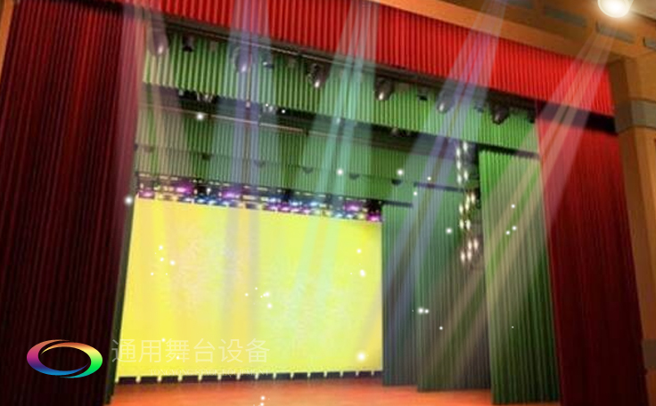 淮安市淮陰開明實驗學校報告廳 機械舞臺吊桿、剛性防火幕項目竣工